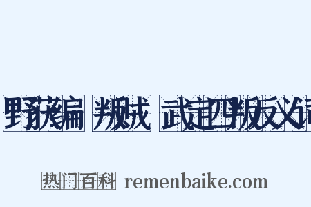 野获编·叛贼·武定四叛反义词是什么意思的图片